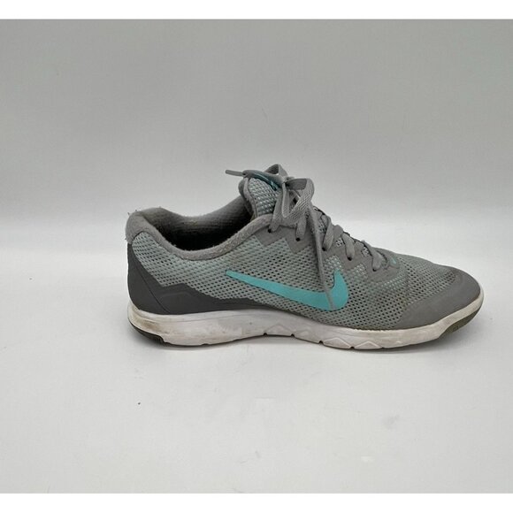 Nike Womens Flex Experience RN 4 Running Shoes Size 8.5 Gray Teal Mesh Lace Up - Picture 9 of 11